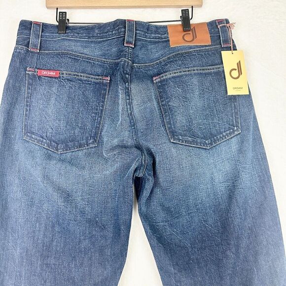Hakeem Olajuwon DR34M Relaxed Straight Jeans 36x33 New USA Made Medium Vintage - Picture 4 of 6